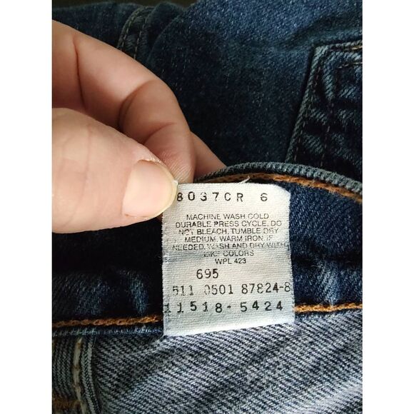 VTG Levi's 518 Super Low Stretch Bootcut Jeans Y2K Women Sz 9 JR Blue Fits 31” - Picture 5 of 5